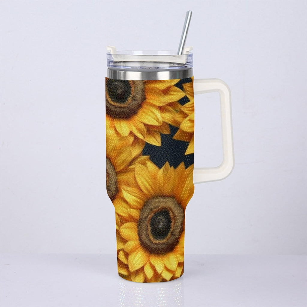 40oz Diamond Cup With Stainless Steel Straw