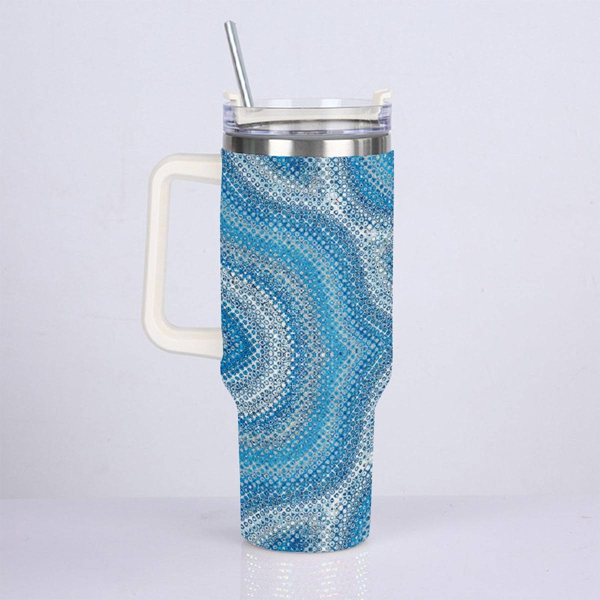 40oz Diamond Cup With Stainless Steel Straw