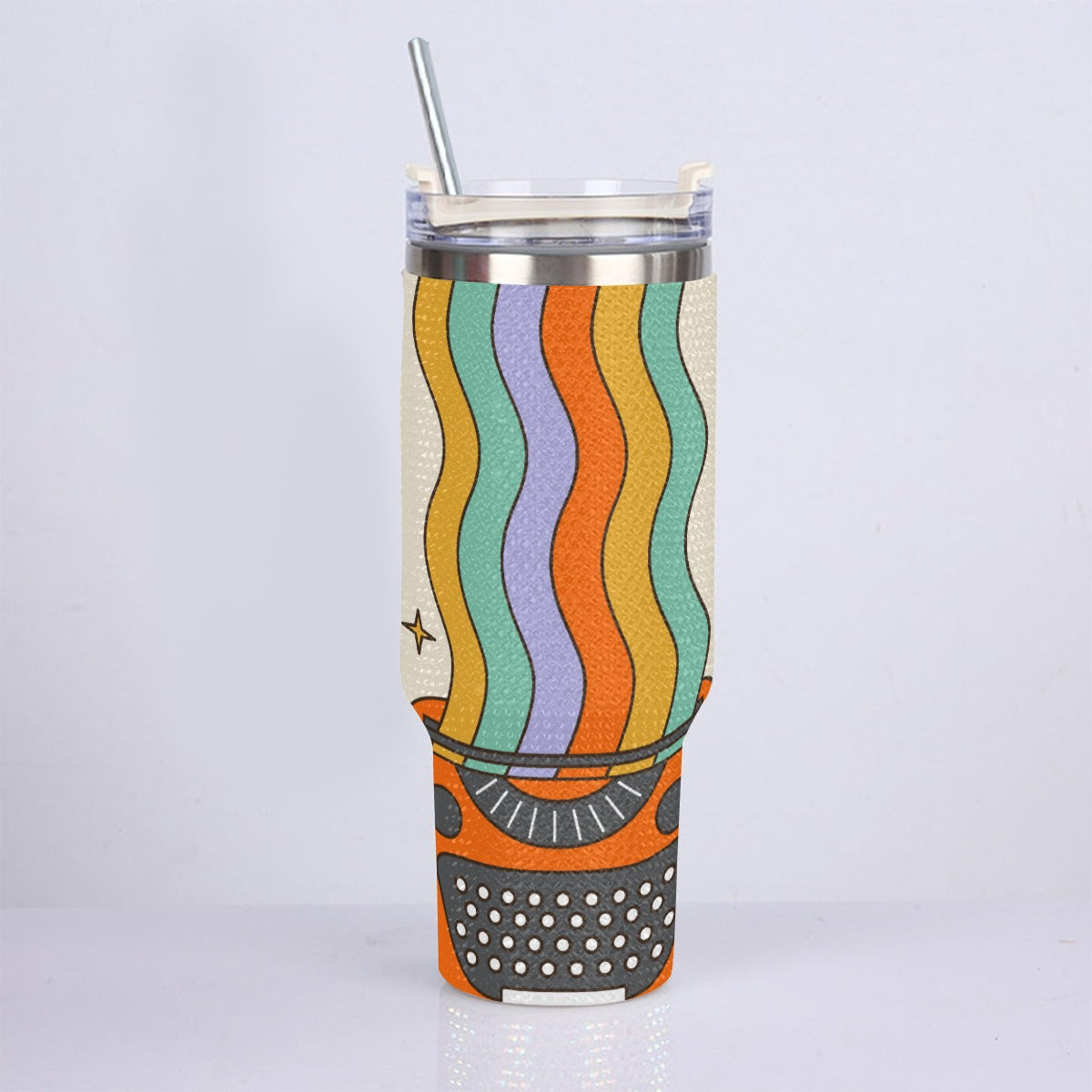 40oz Diamond Cup With Stainless Steel Straw