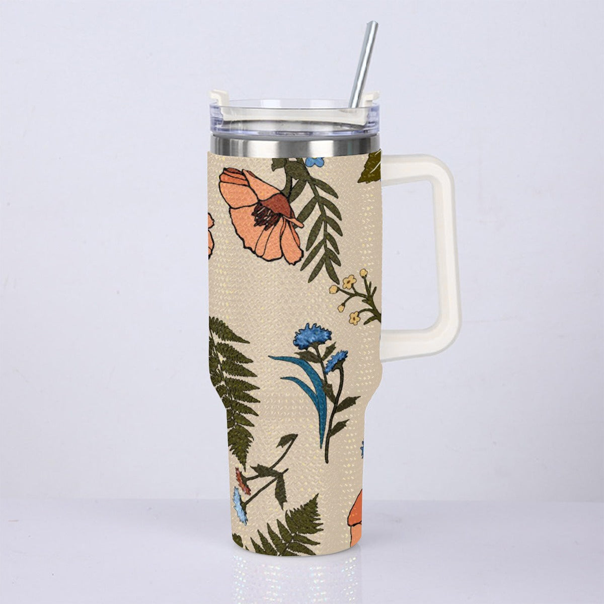 40oz Diamond Cup With Stainless Steel Straw