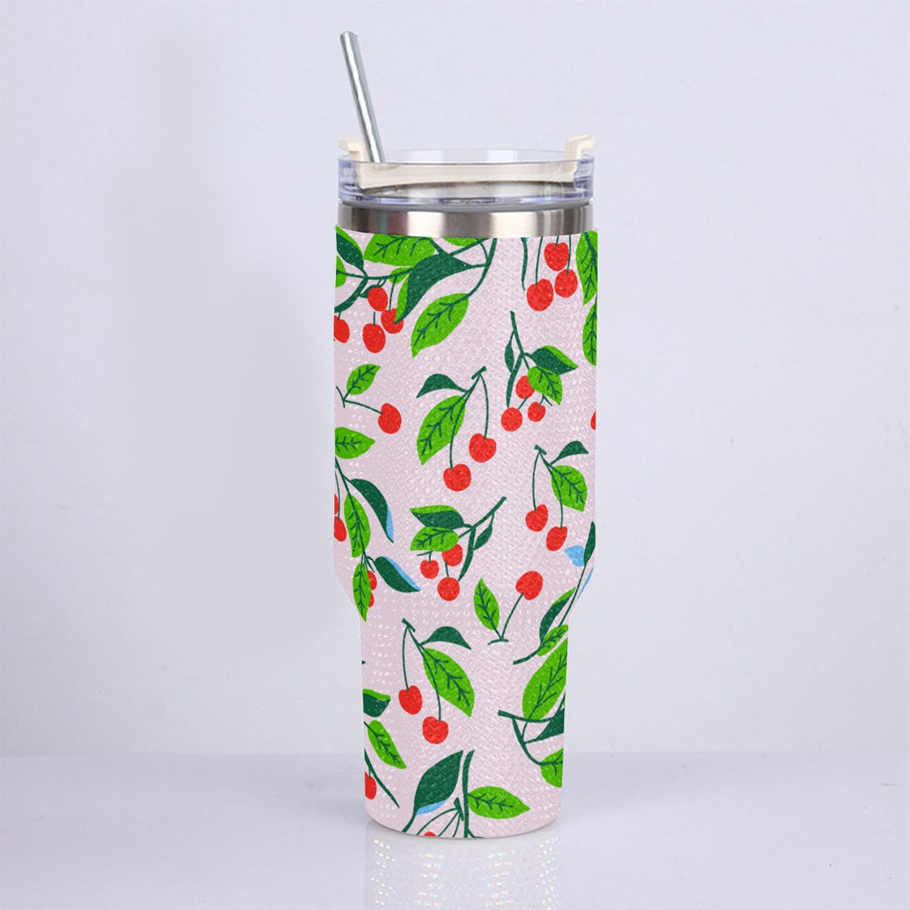 40oz Diamond Cup With Stainless Steel Straw