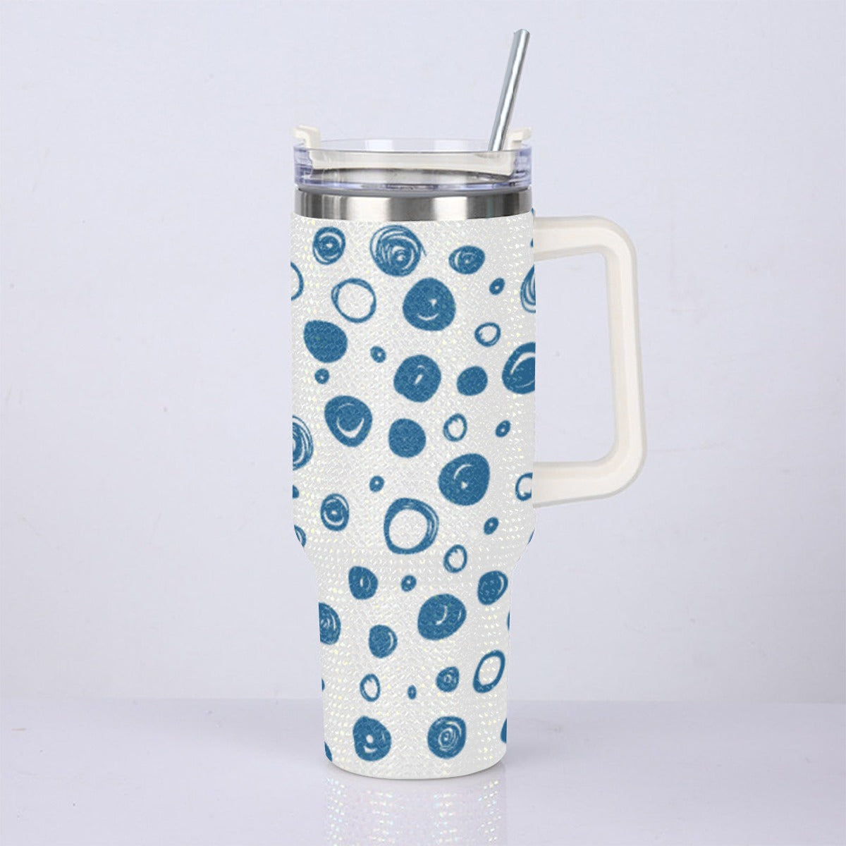 40oz Diamond Cup With Stainless Steel Straw