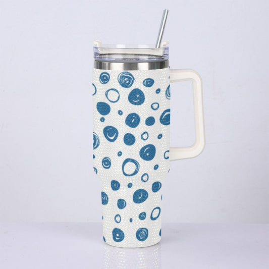 40oz Diamond Cup With Stainless Steel Straw