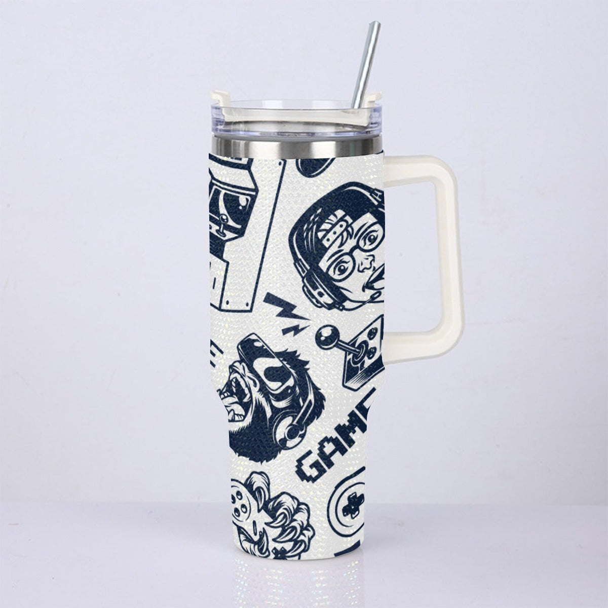 40oz Diamond Cup With Stainless Steel Straw