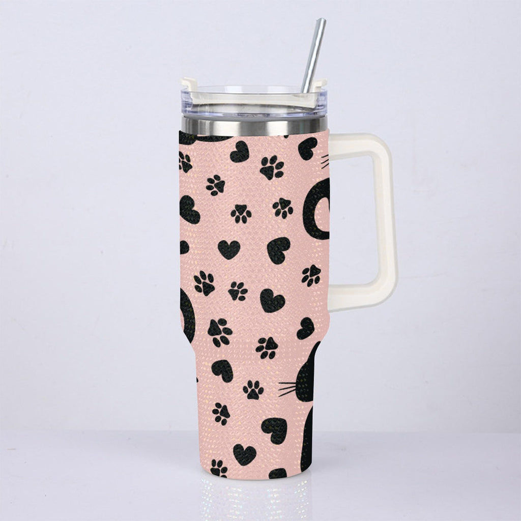 40oz Diamond Cup With Stainless Steel Straw