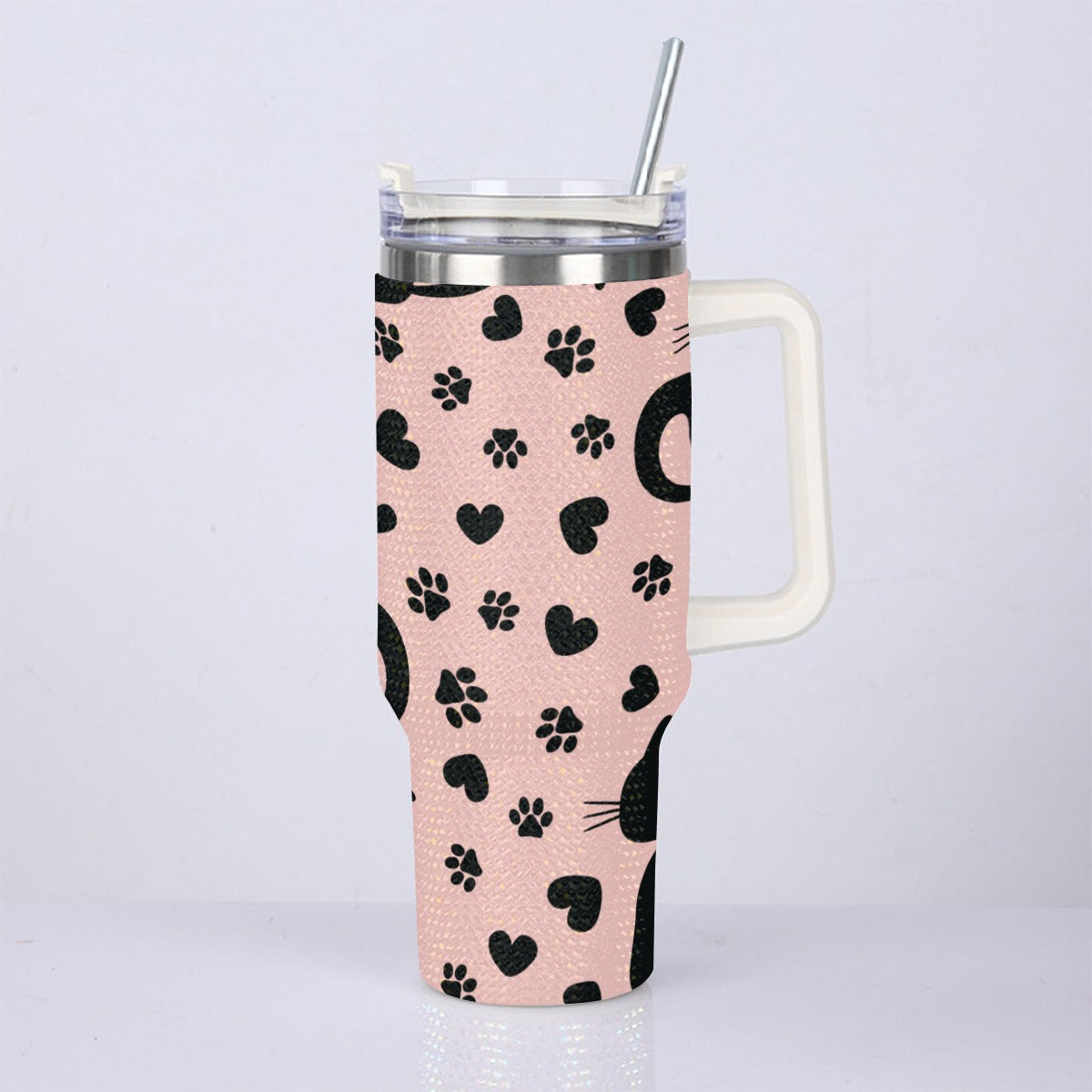 40oz Diamond Cup With Stainless Steel Straw