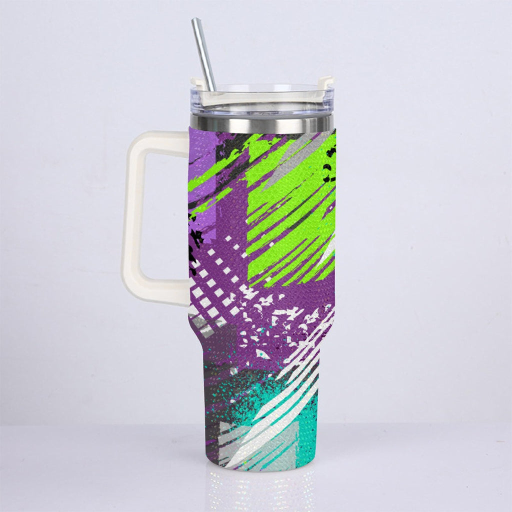 40oz Diamond Cup With Stainless Steel Straw
