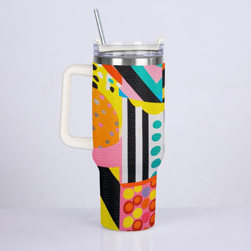 40oz Diamond Cup With Stainless Steel Straw