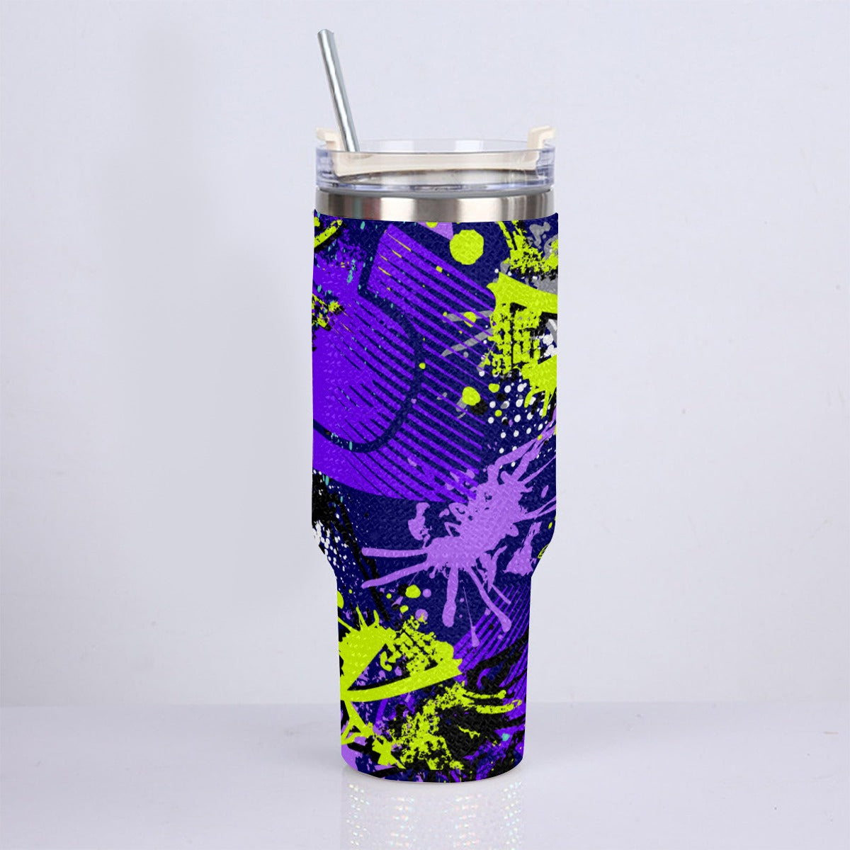 40oz Diamond Cup With Stainless Steel Straw