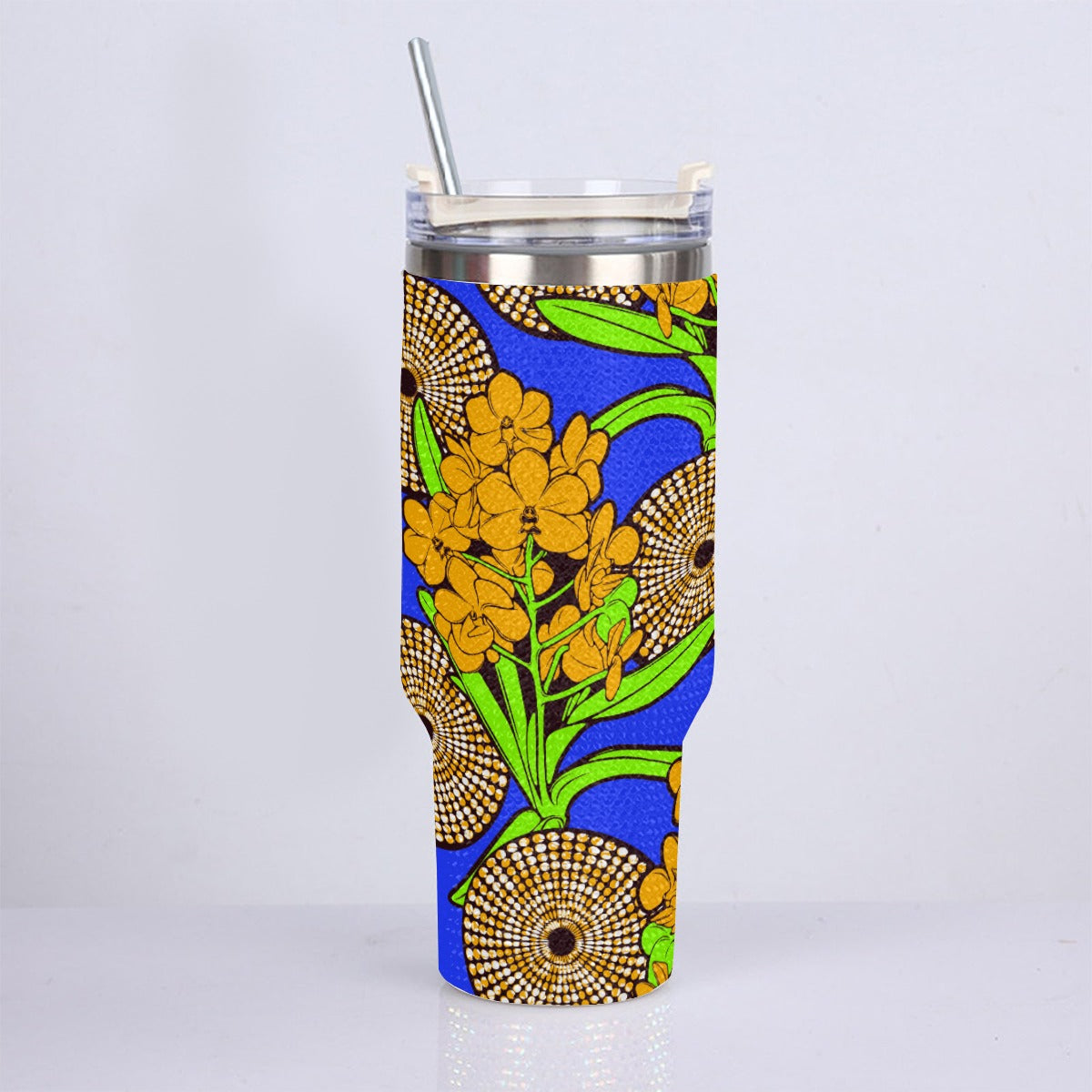 40oz Diamond Cup With Stainless Steel Straw