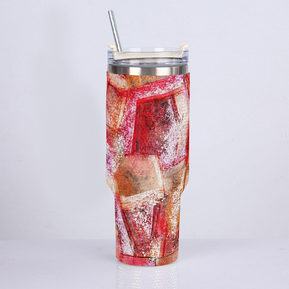 40oz Diamond Cup With Stainless Steel Straw