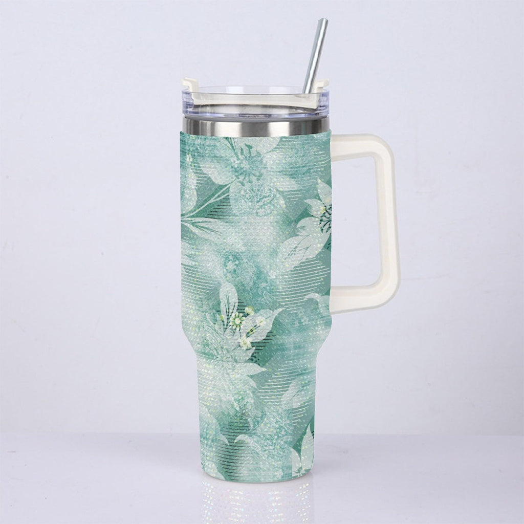 40oz Diamond Cup With Stainless Steel Straw