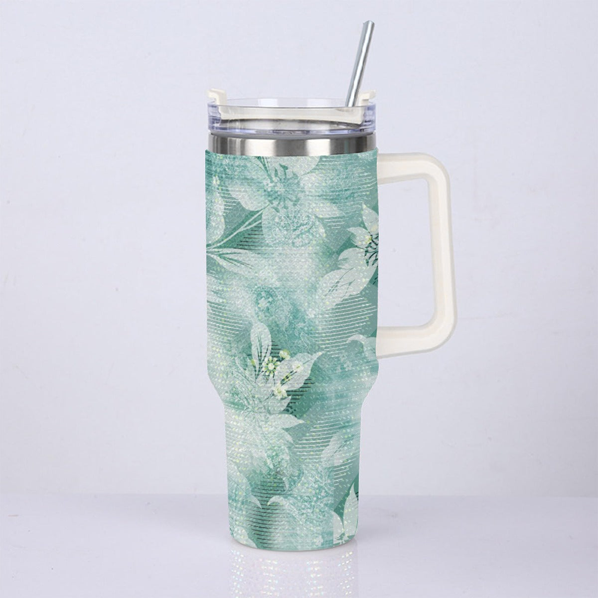 40oz Diamond Cup With Stainless Steel Straw