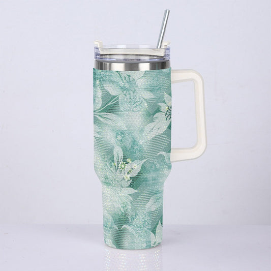 40oz Diamond Cup With Stainless Steel Straw