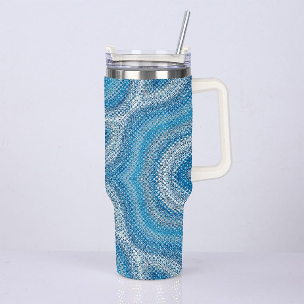 40oz Diamond Cup With Stainless Steel Straw