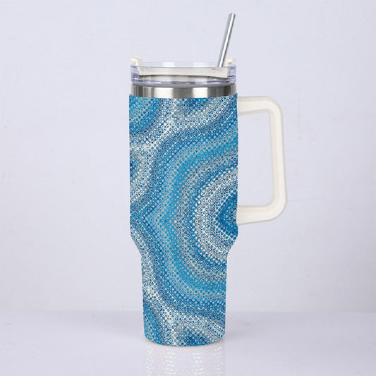 40oz Diamond Cup With Stainless Steel Straw