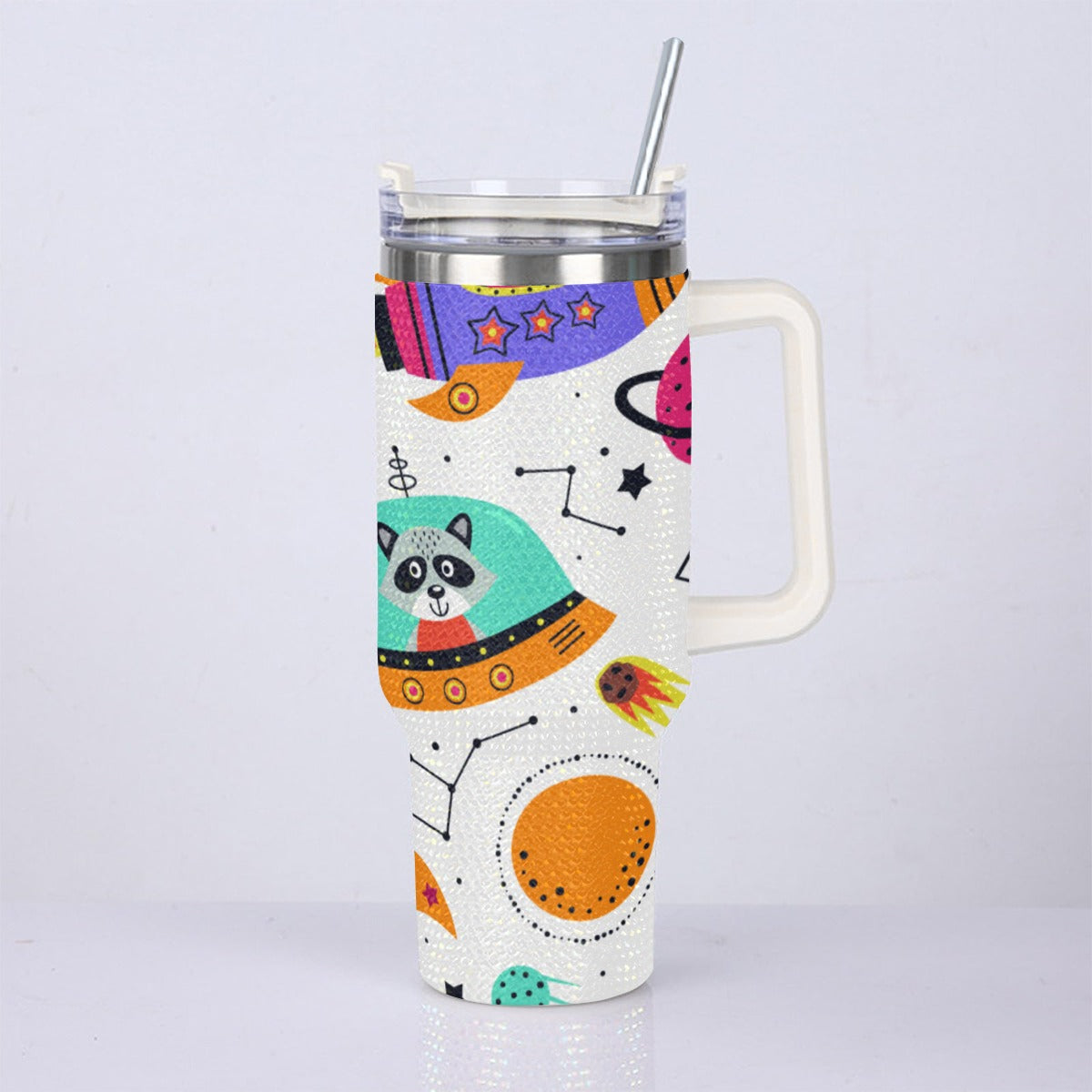 40oz Diamond Cup With Stainless Steel Straw