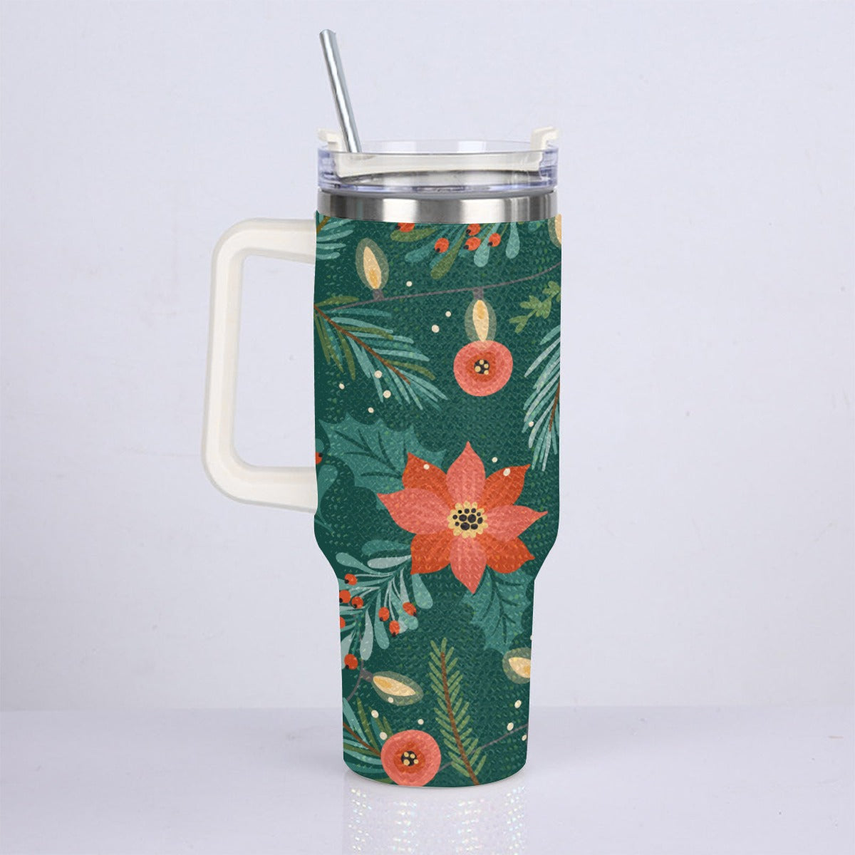 40oz Diamond Cup With Stainless Steel Straw