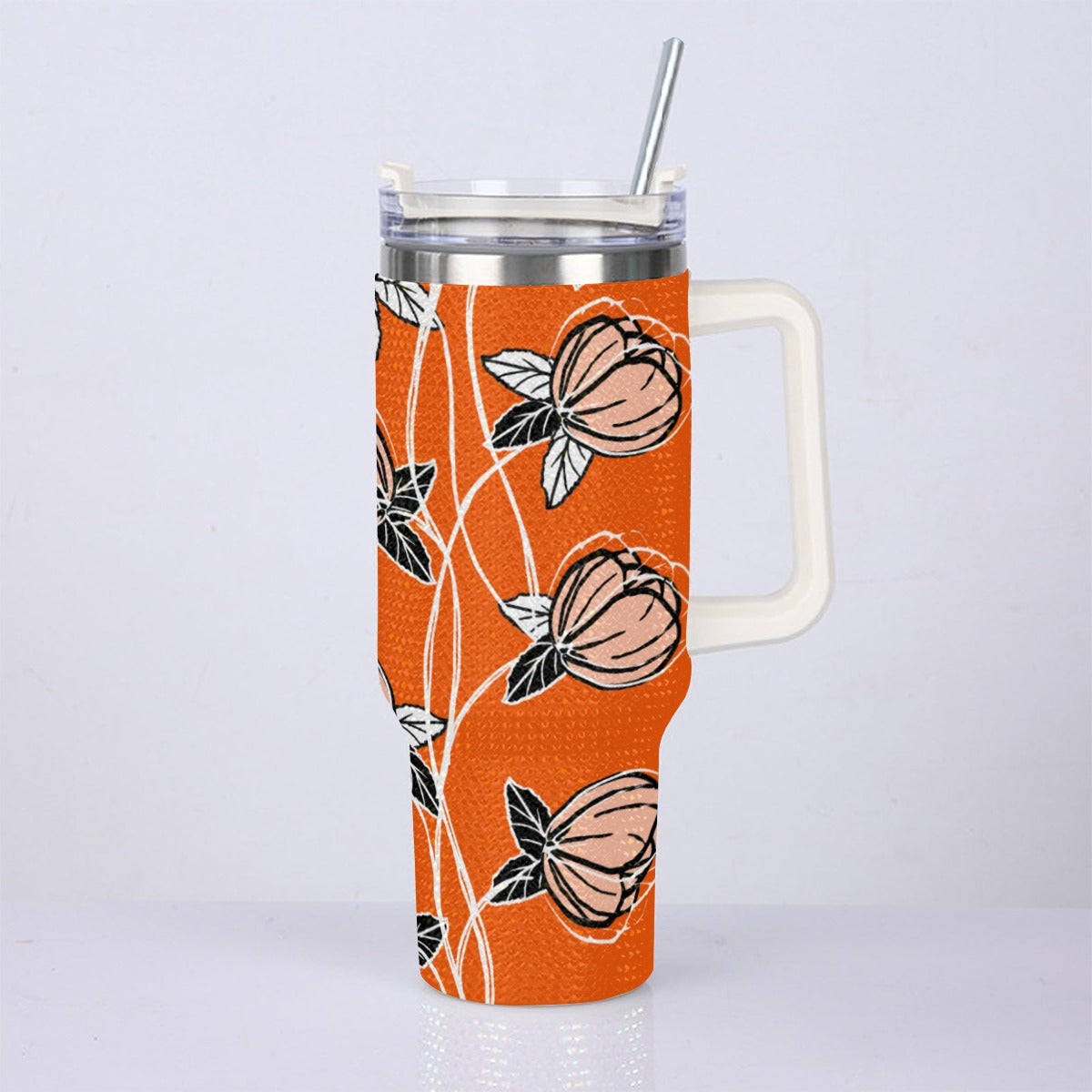 40oz Diamond Cup With Stainless Steel Straw