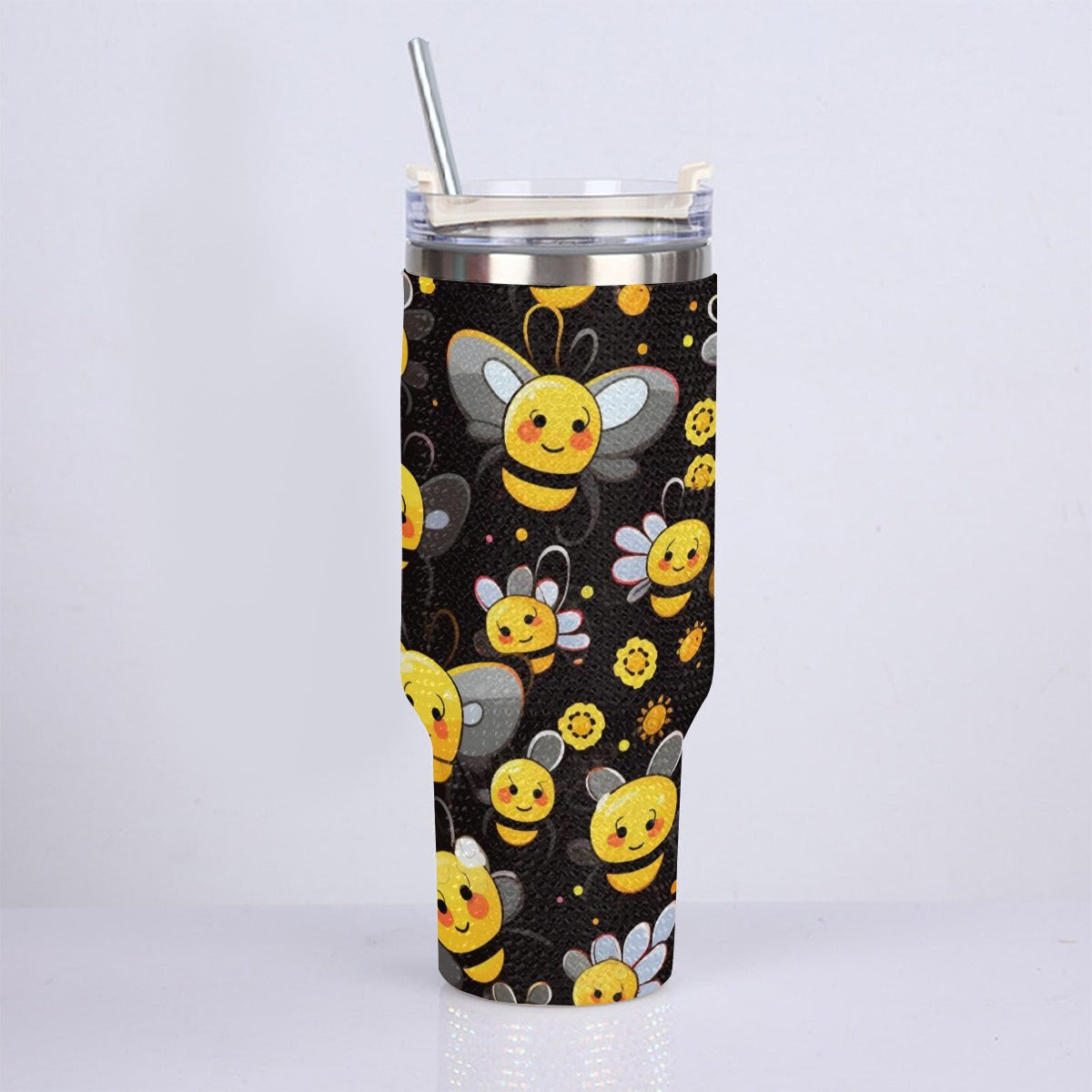 40oz Diamond Cup With Stainless Steel Straw