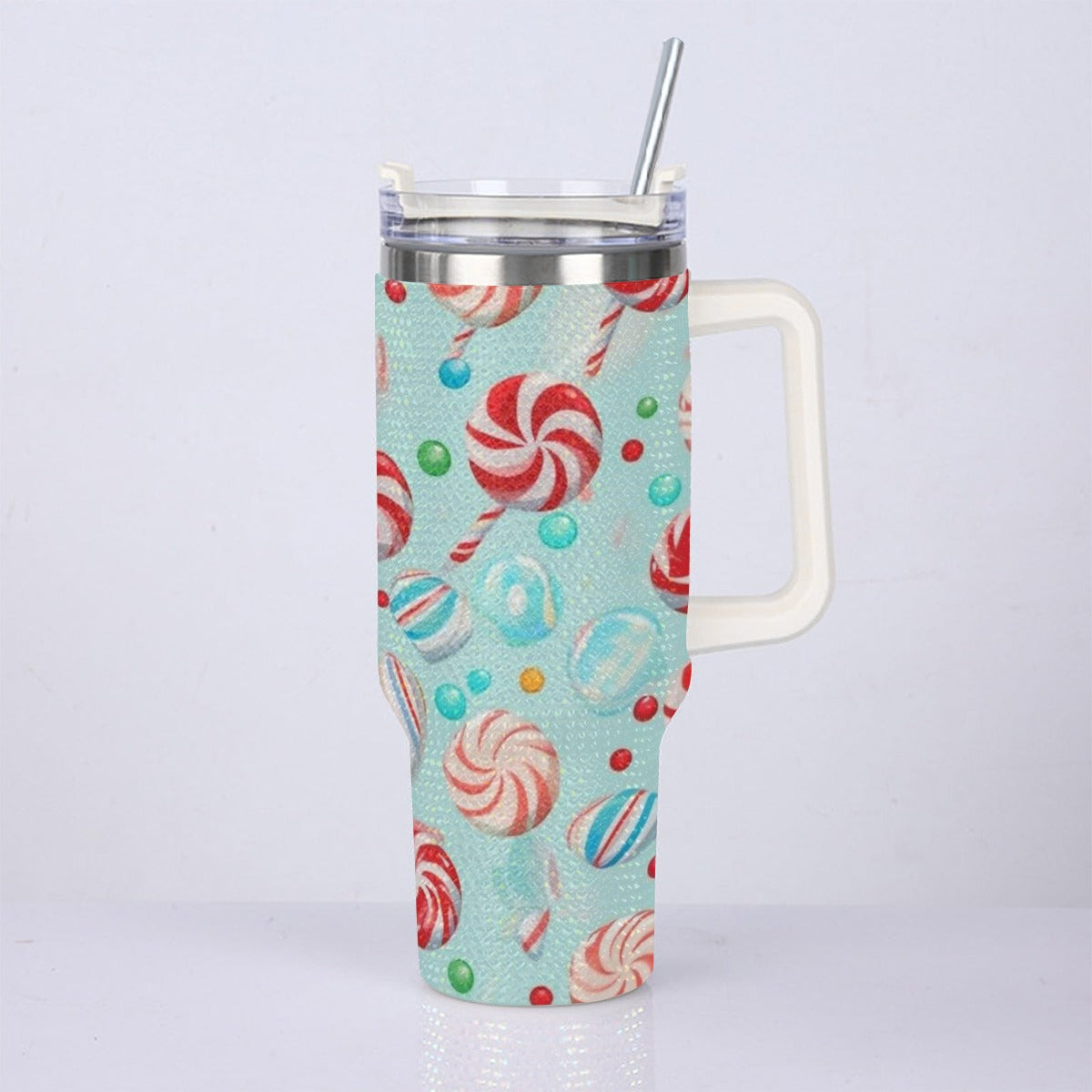 40oz Diamond Cup With Stainless Steel Straw