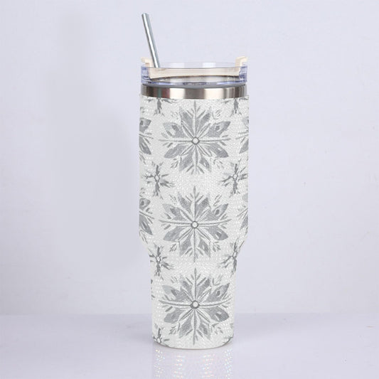 40oz Diamond Cup With Stainless Steel Straw