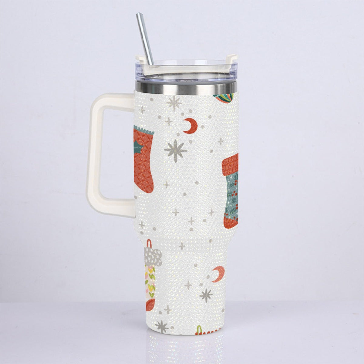 40oz Diamond Cup With Stainless Steel Straw