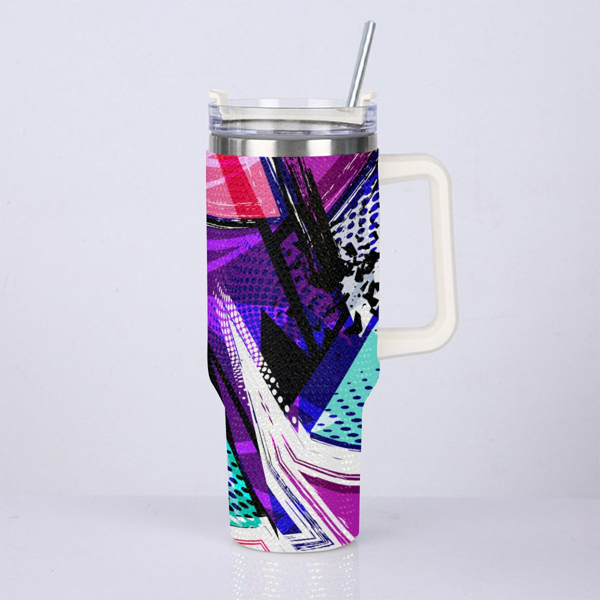 40oz Diamond Cup With Stainless Steel Straw