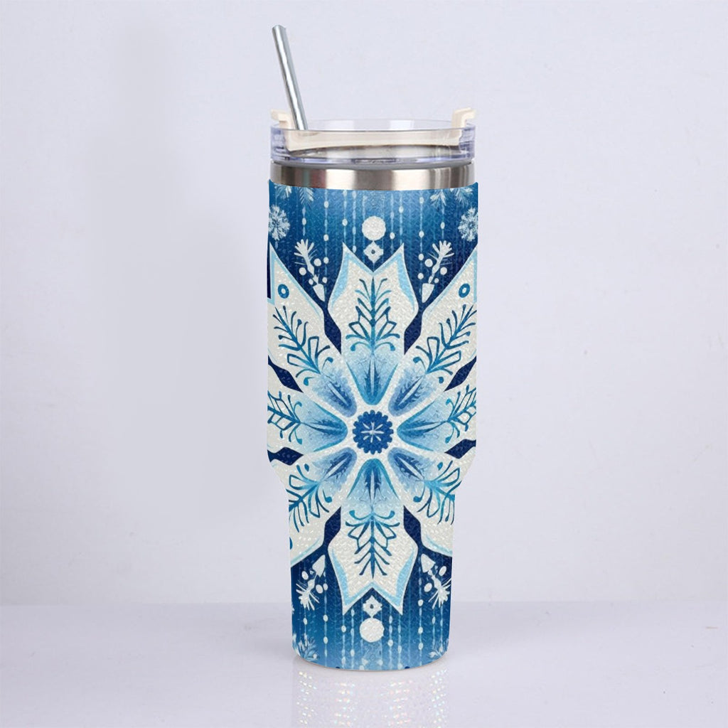 40oz Diamond Cup With Stainless Steel Straw