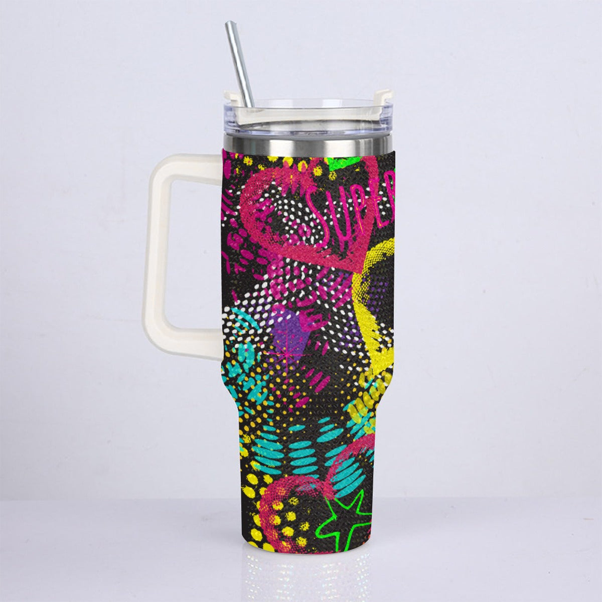 40oz Diamond Cup With Stainless Steel Straw