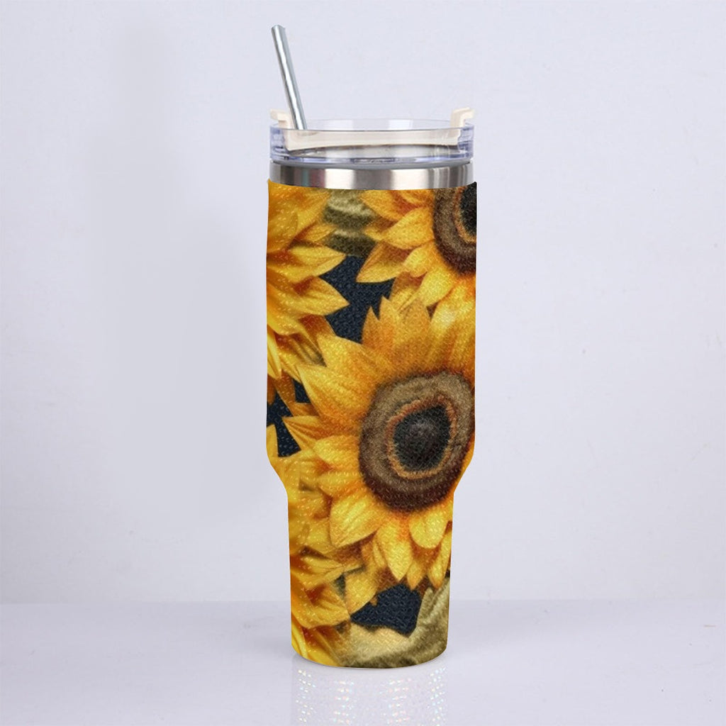 40oz Diamond Cup With Stainless Steel Straw