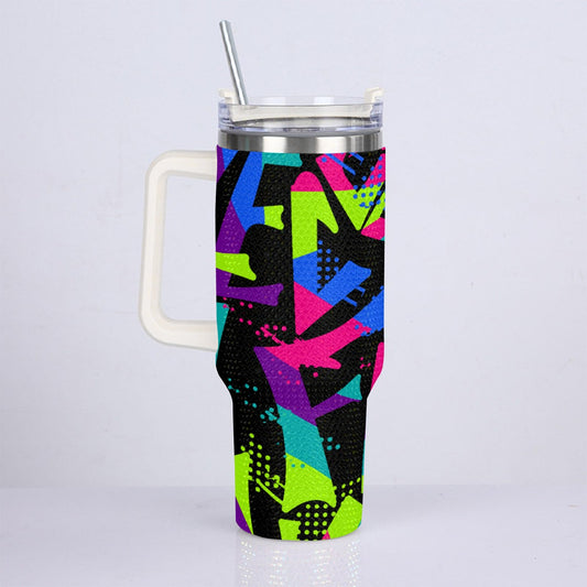 40oz Diamond Cup With Stainless Steel Straw