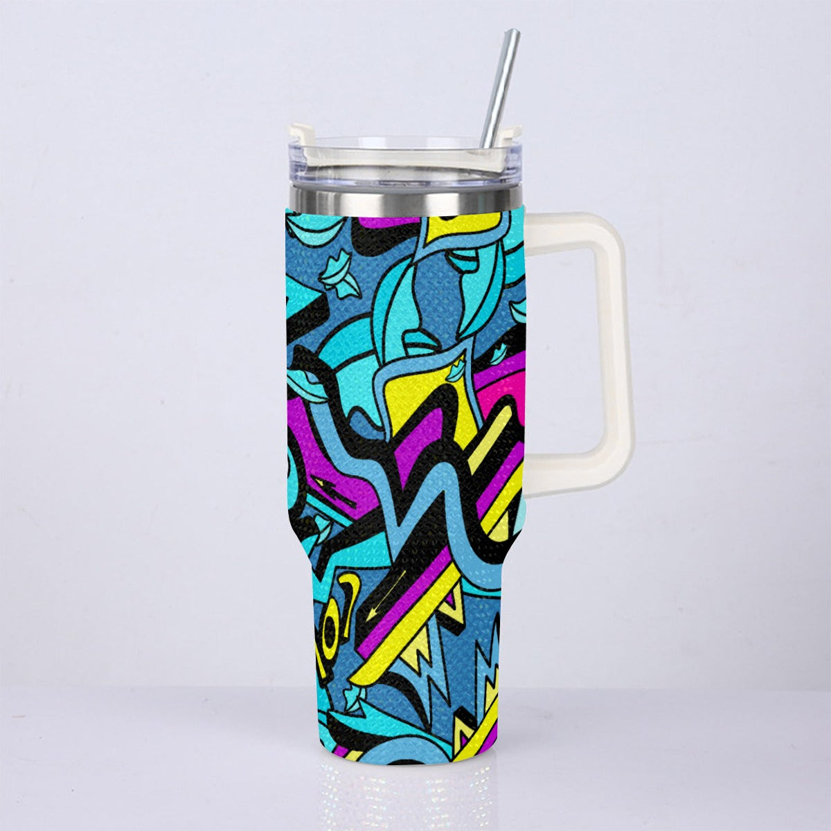 40oz Diamond Cup With Stainless Steel Straw