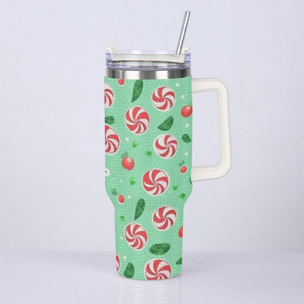 40oz Diamond Cup With Stainless Steel Straw