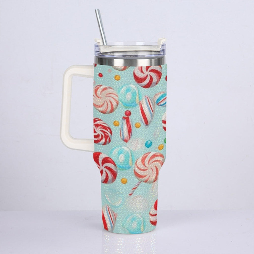 40oz Diamond Cup With Stainless Steel Straw