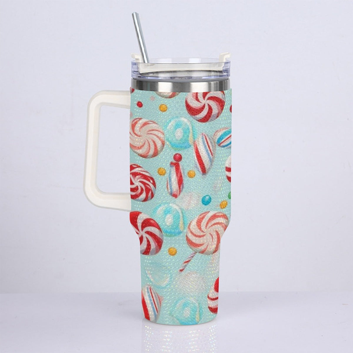 40oz Diamond Cup With Stainless Steel Straw