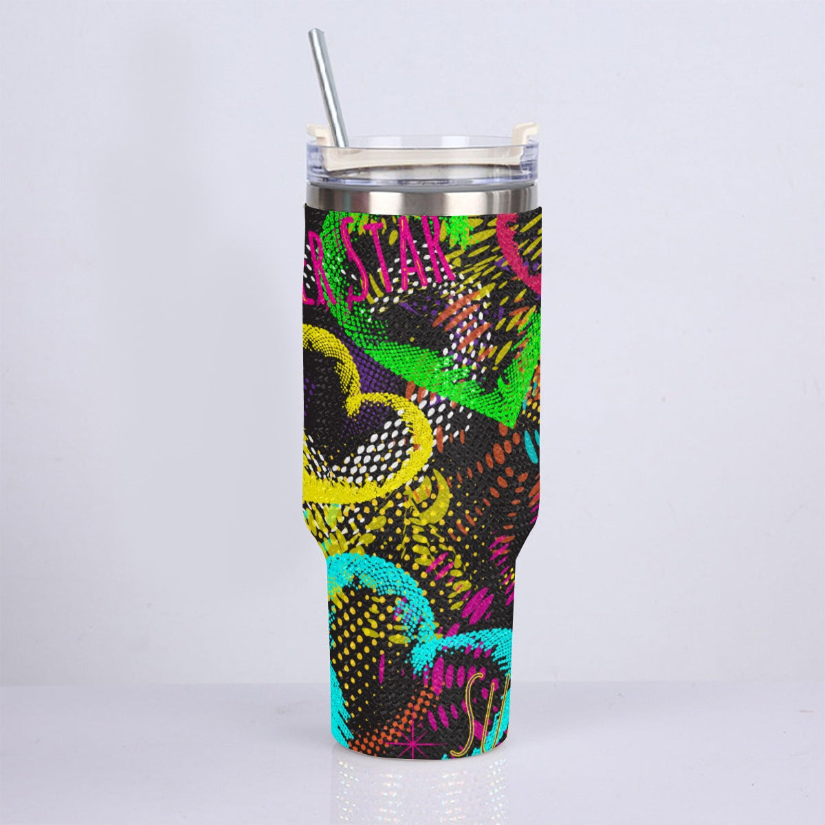 40oz Diamond Cup With Stainless Steel Straw