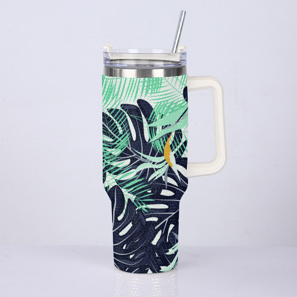 40oz Diamond Cup With Stainless Steel Straw