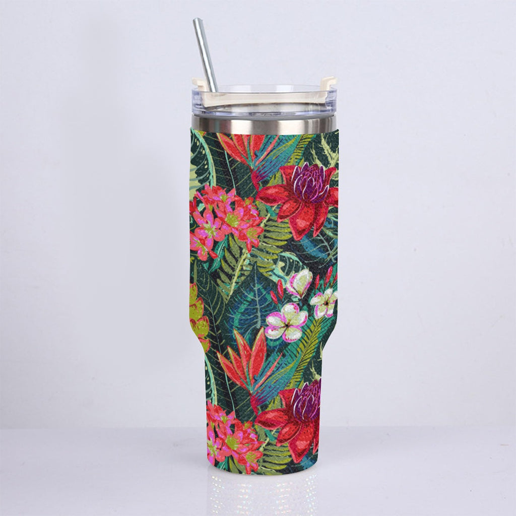 40oz Diamond Cup With Stainless Steel Straw