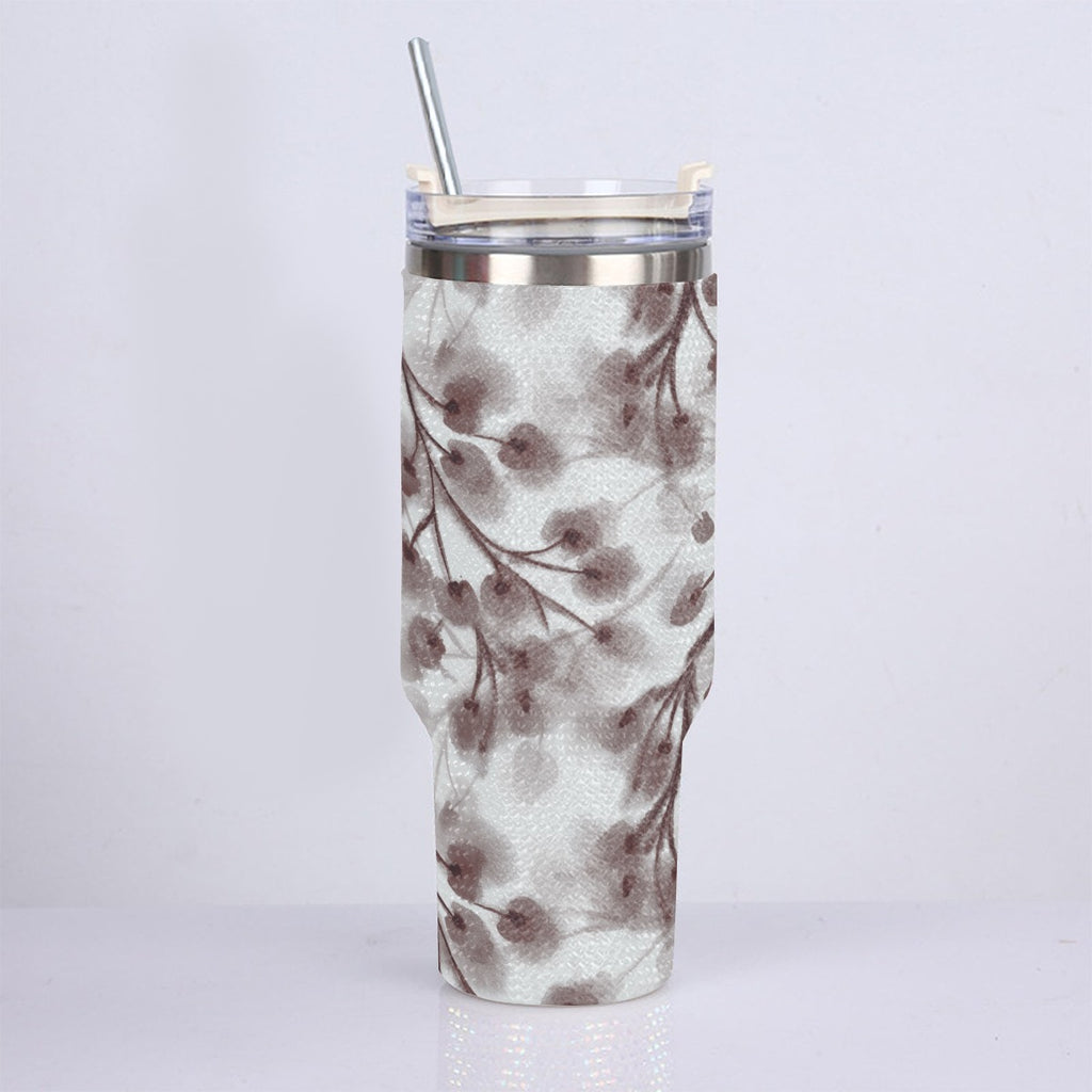 40oz Diamond Cup With Stainless Steel Straw