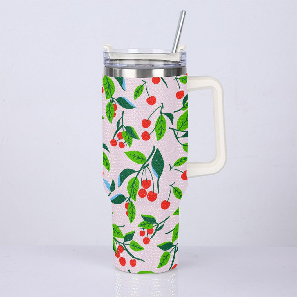 40oz Diamond Cup With Stainless Steel Straw