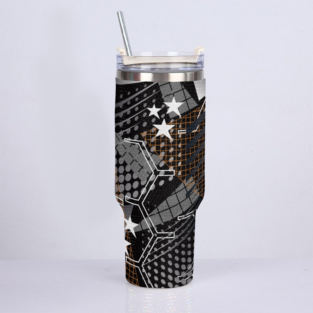 40oz Diamond Cup With Stainless Steel Straw