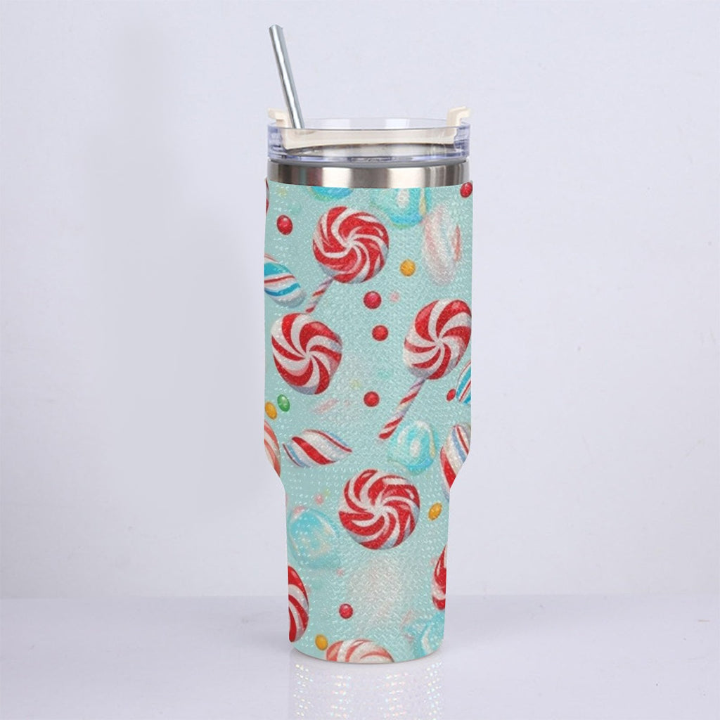 40oz Diamond Cup With Stainless Steel Straw