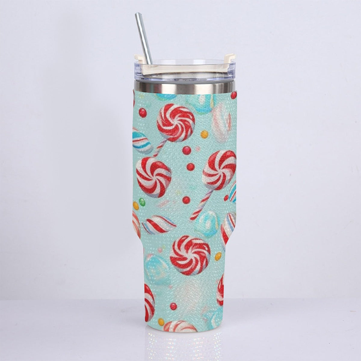 40oz Diamond Cup With Stainless Steel Straw