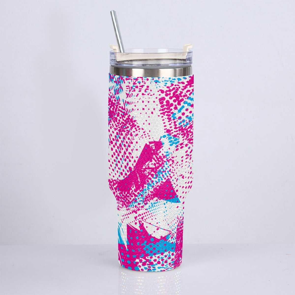 40oz Diamond Cup With Stainless Steel Straw