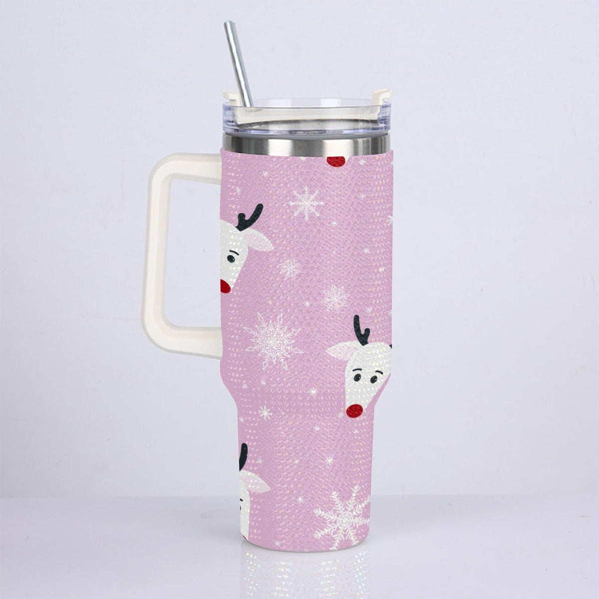 40oz Diamond Cup With Stainless Steel Straw