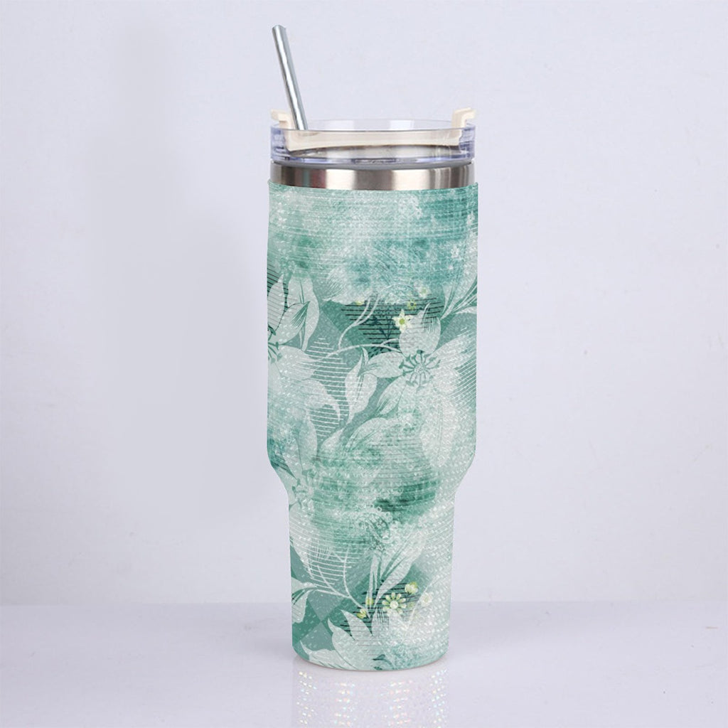 40oz Diamond Cup With Stainless Steel Straw