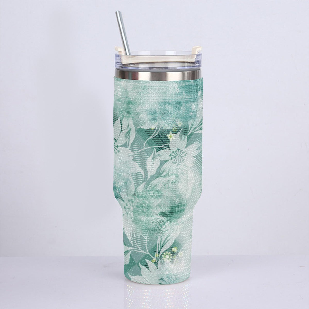 40oz Diamond Cup With Stainless Steel Straw