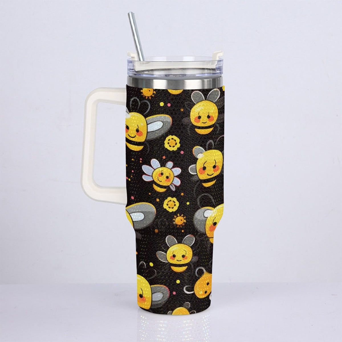 40oz Diamond Cup With Stainless Steel Straw