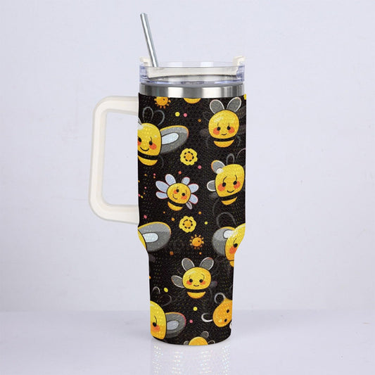 40oz Diamond Cup With Stainless Steel Straw